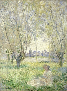Woman Seated under the Willows [1880] by Claude Monet [1840–1926]